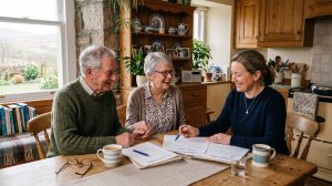 Family discussing arrangements for a Power of Attorney in Scotland