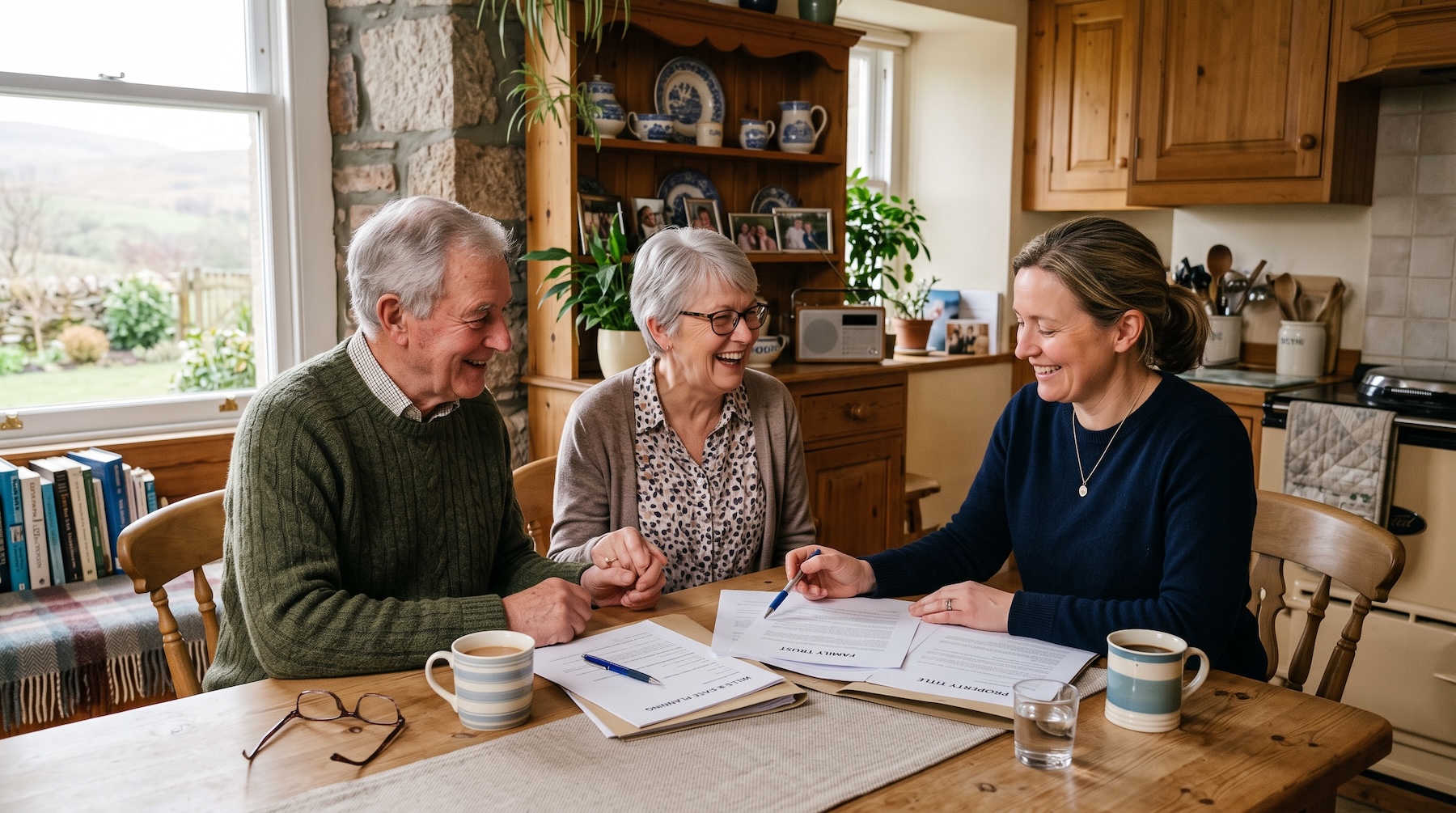 Family discussing arrangements for a Power of Attorney in Scotland